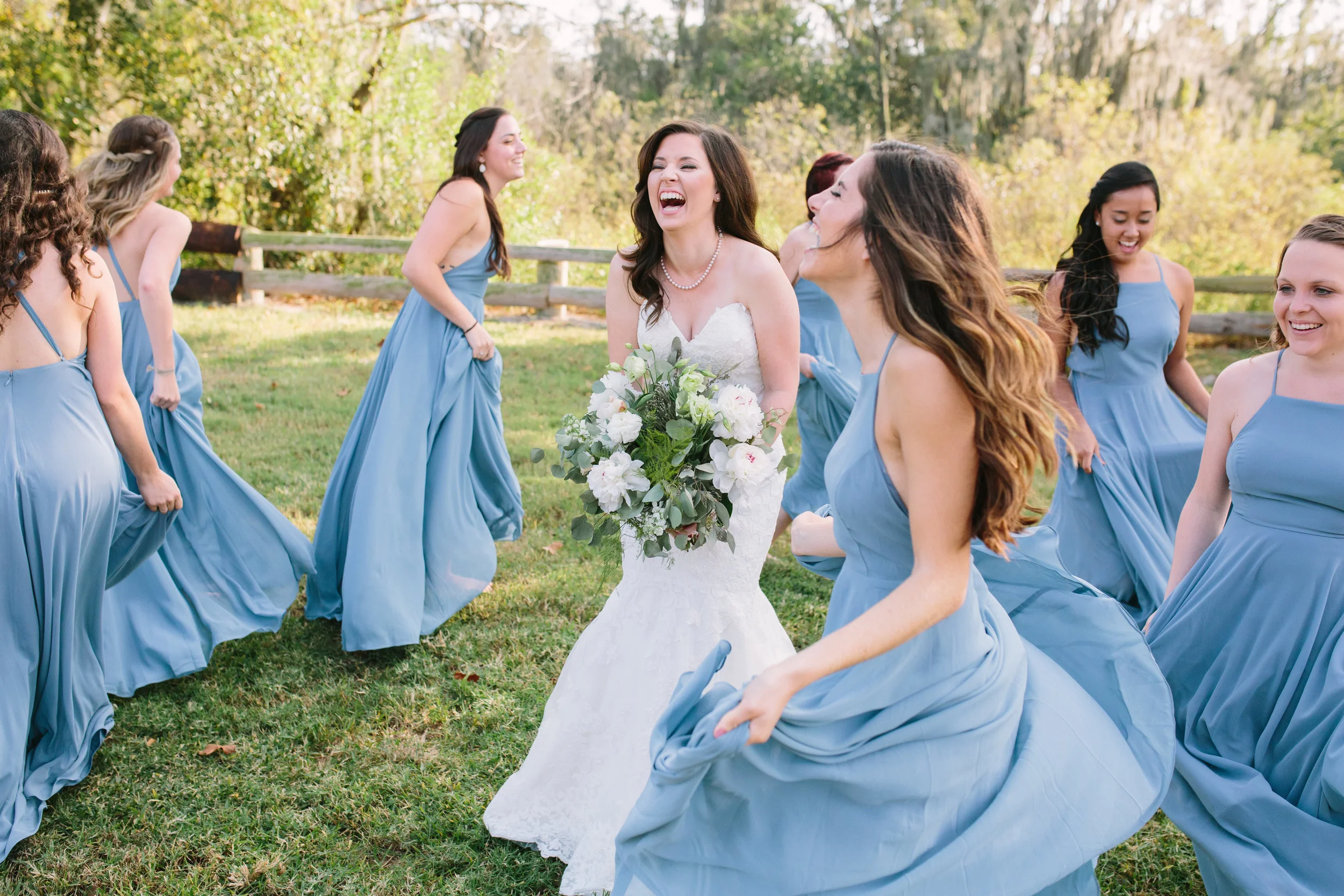 Bridesmaids | Florida Rustic Barn Weddings | Plant City, Florida Wedding Photography | Benjamin Hewitt Photographer