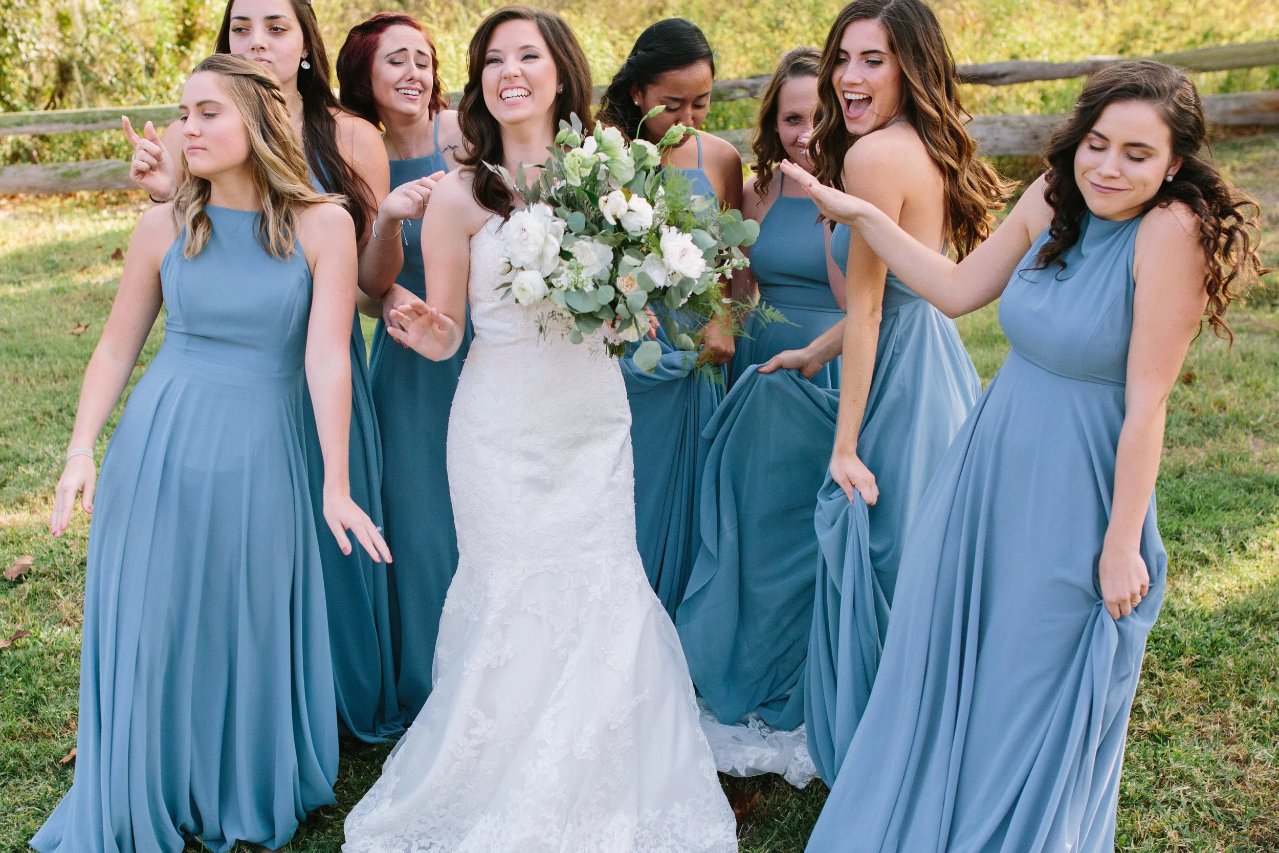 Bridesmaids | Florida Rustic Barn Weddings | Plant City, Florida Wedding Photography | Benjamin Hewitt Photographer