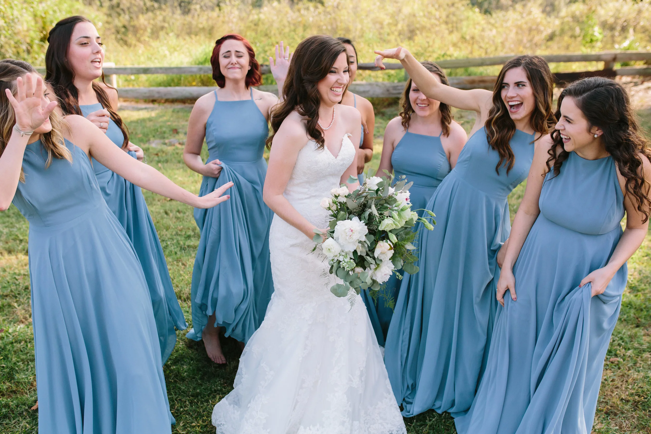 Bridesmaids | Florida Rustic Barn Weddings | Plant City, Florida Wedding Photography | Benjamin Hewitt Photographer