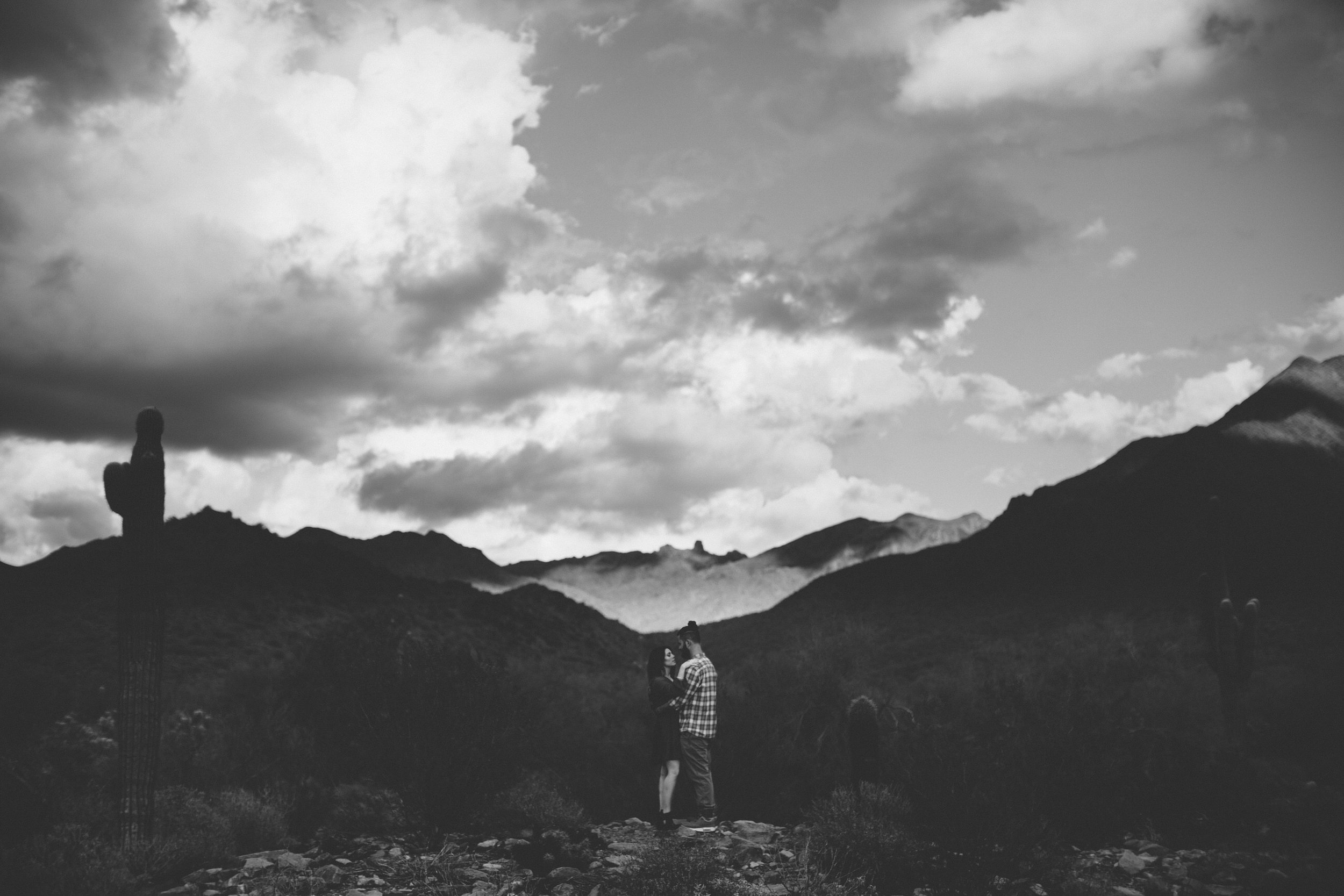 Arizona Desert Sunset Engagement Pics