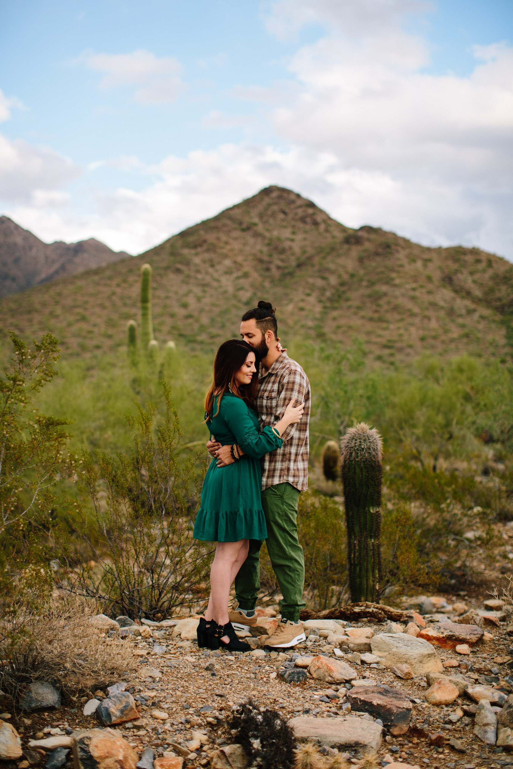 Arizona Desert Sunset Engagement Pics