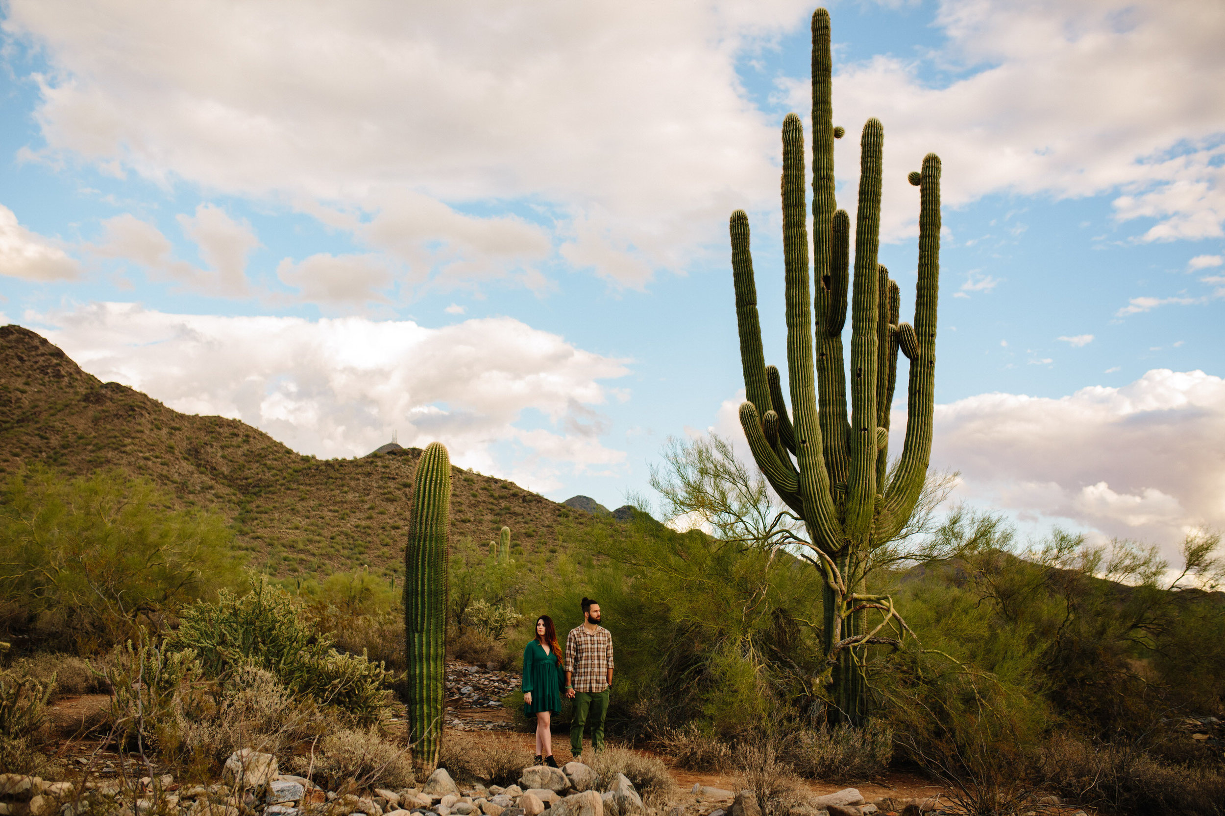 Arizona Desert Sunset Engagement Pics