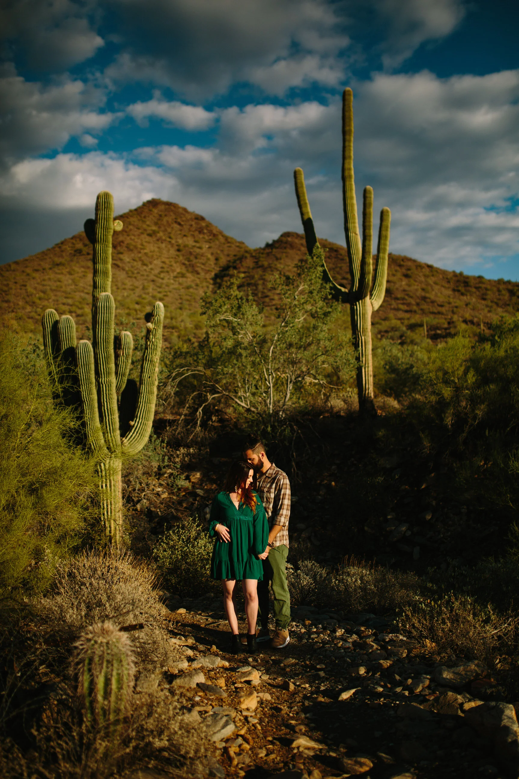 Arizona Desert Sunset Engagement Pics