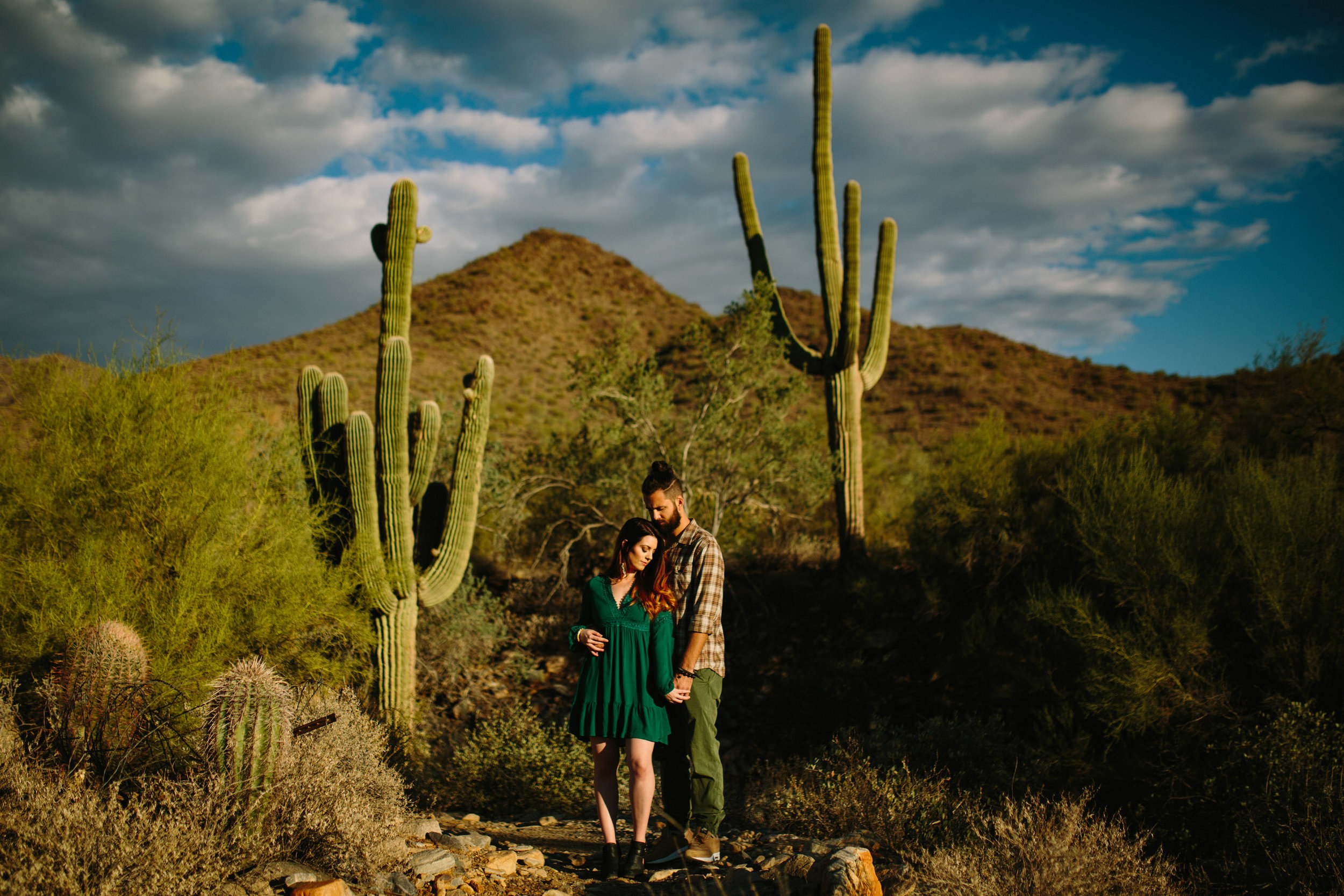 Arizona Desert Sunset Engagement Pics