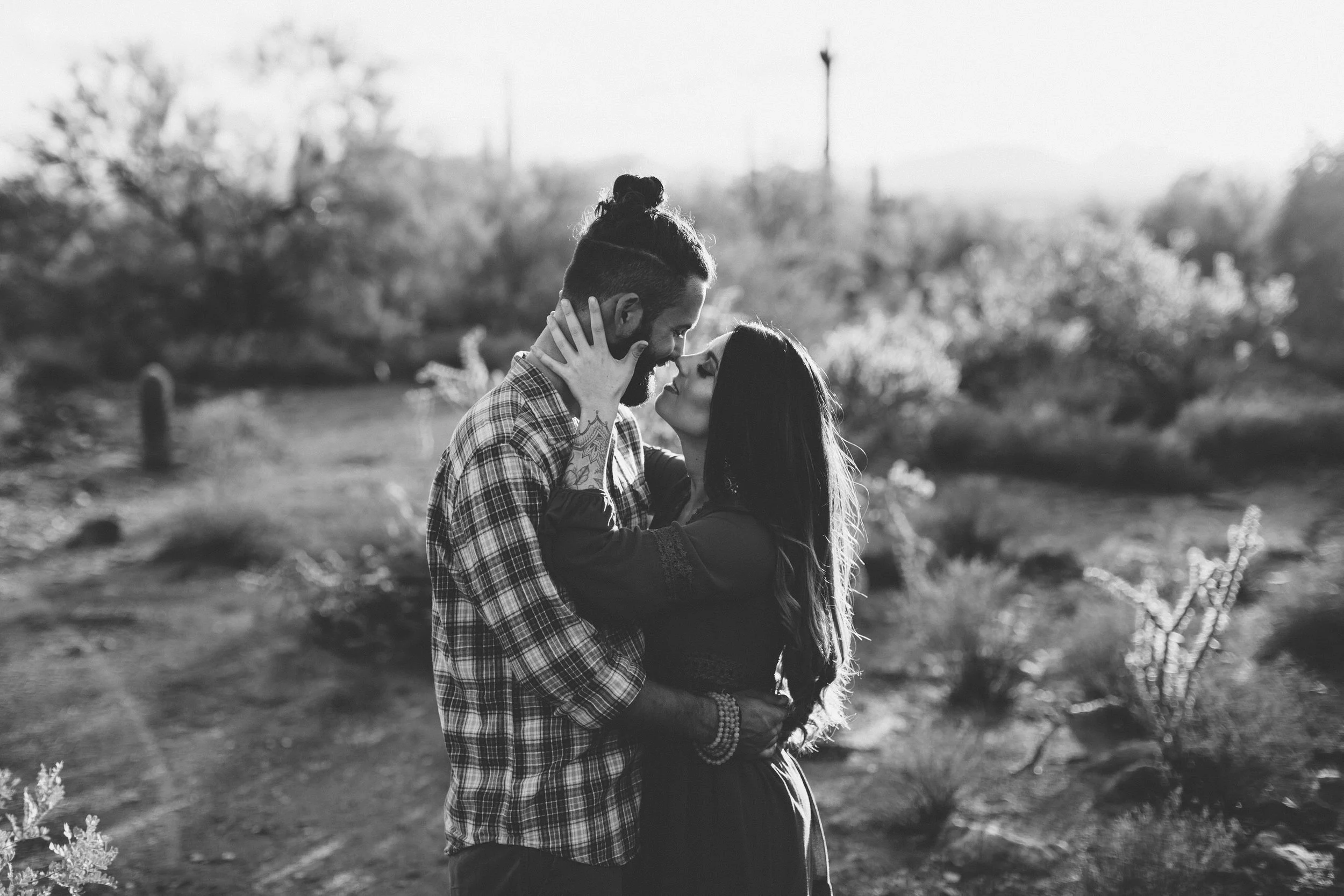 Arizona Desert Sunset Engagement Pics