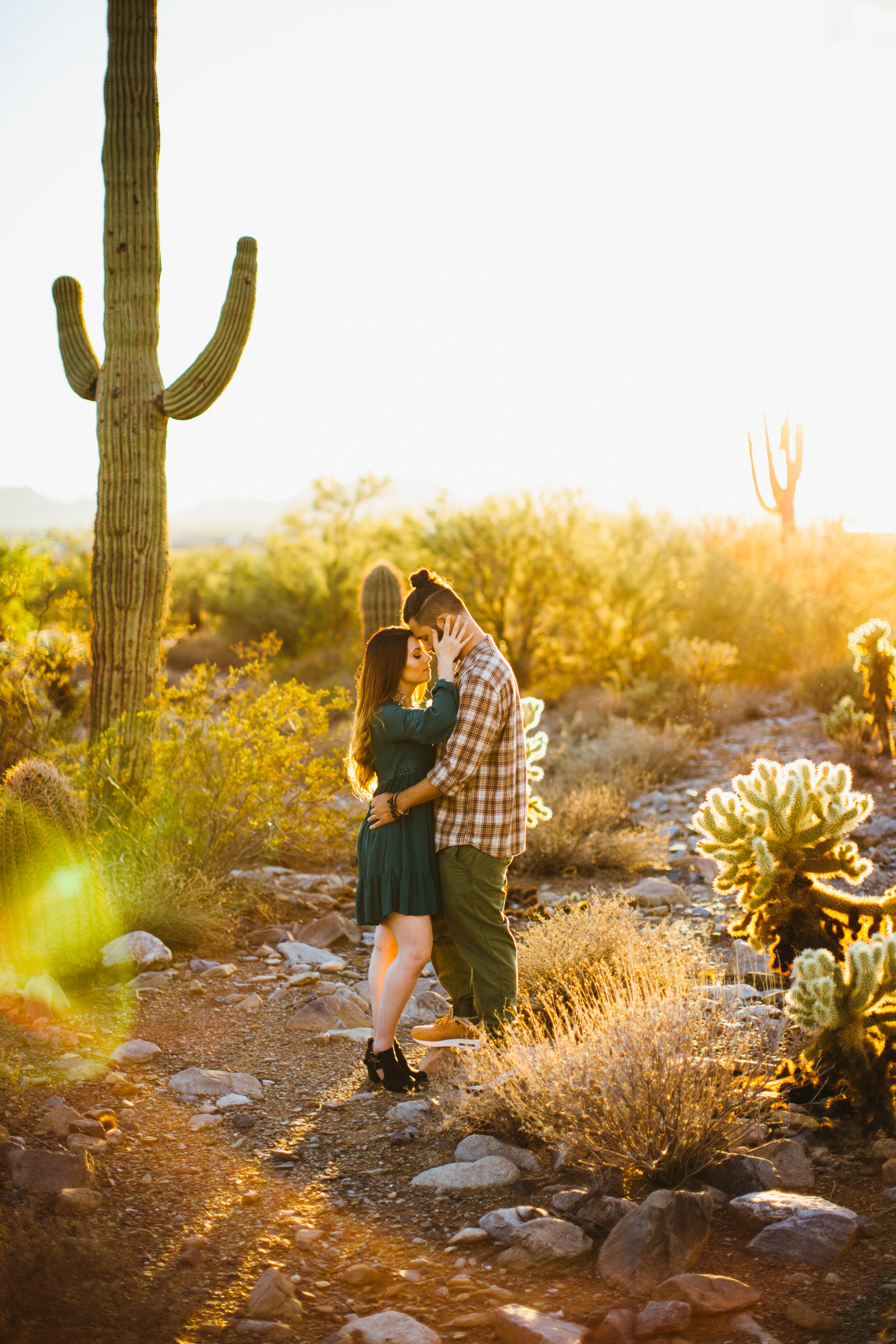 Arizona Desert Sunset Engagement Pics