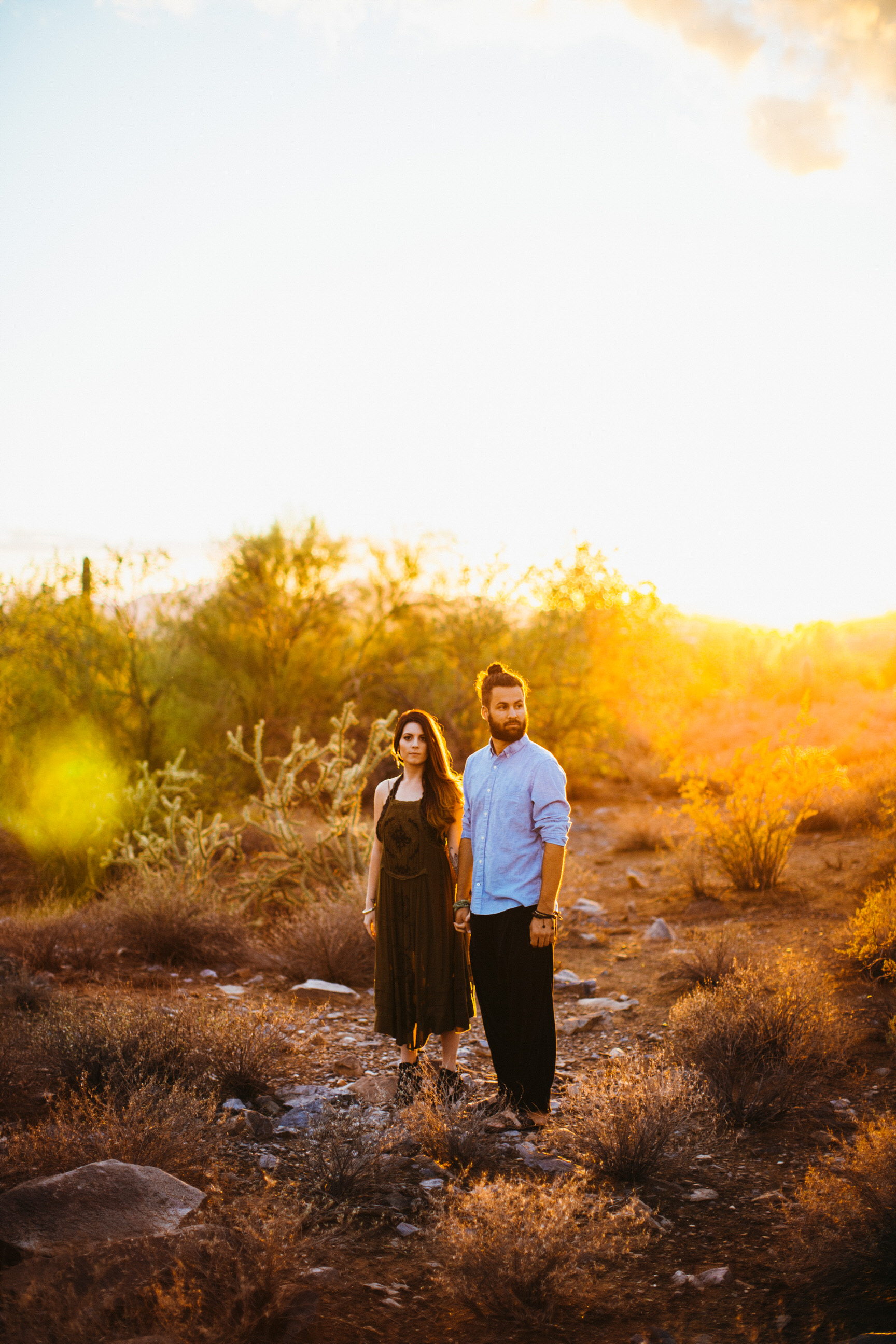 Arizona Desert Sunset Engagement Pics