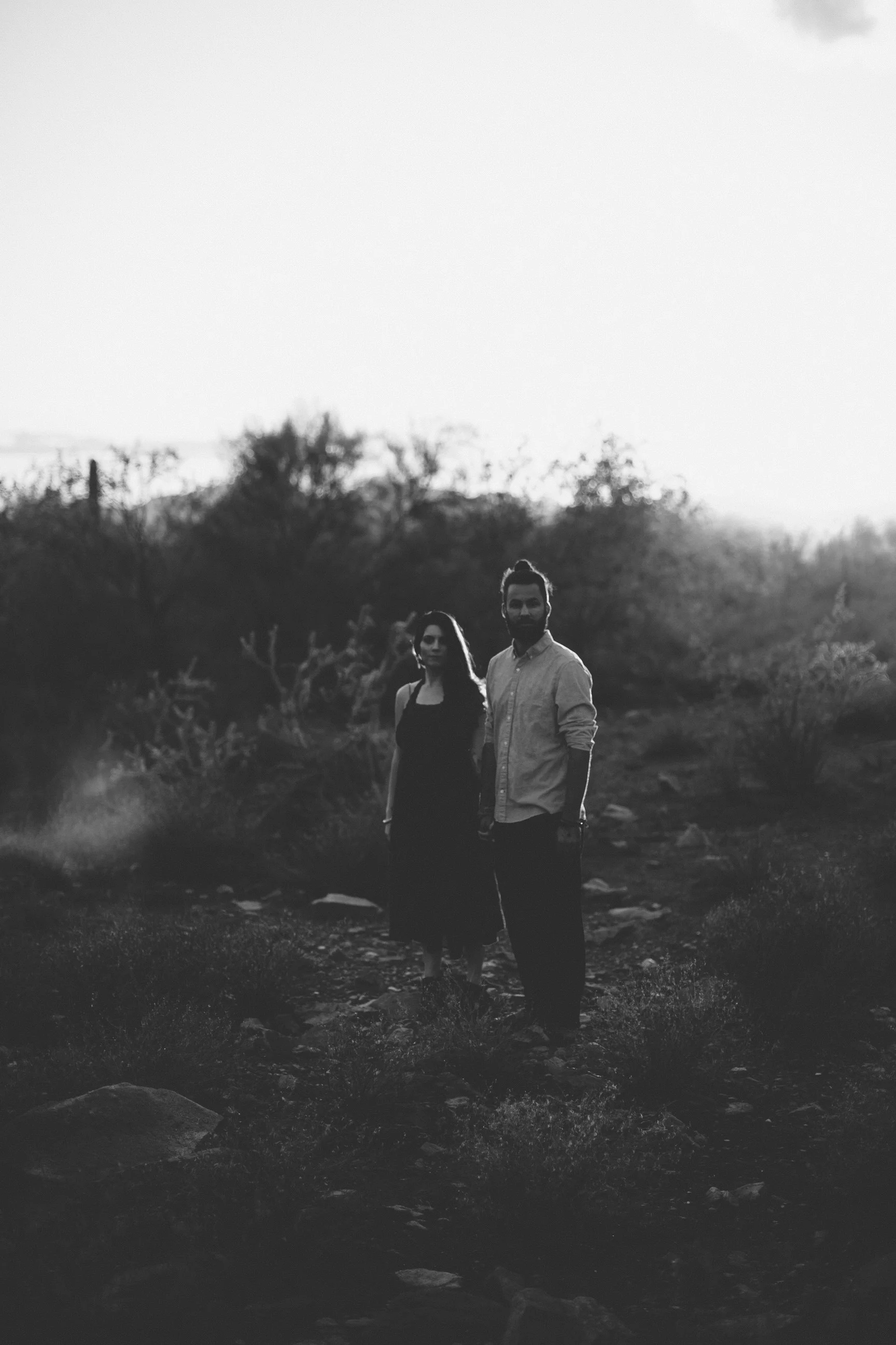 Arizona Desert Sunset Engagement Pics