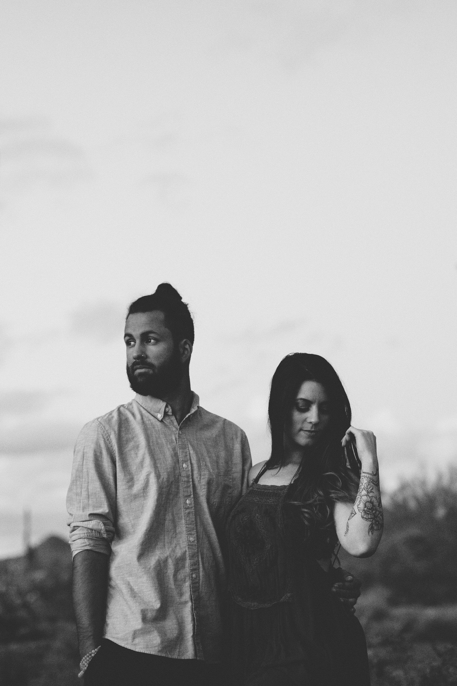 Arizona Desert Sunset Engagement Pics