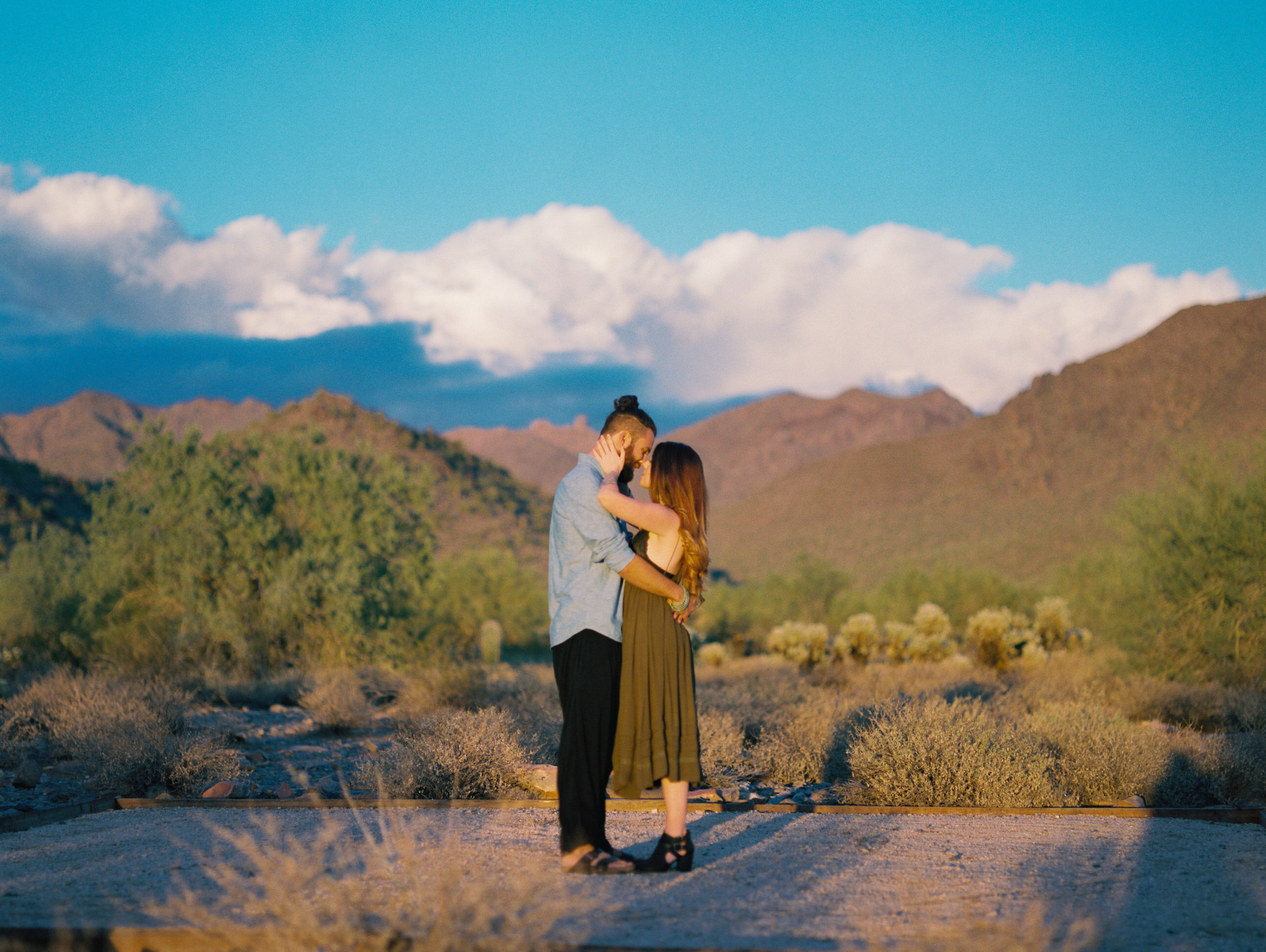 Arizona Desert Sunset Engagement Pics