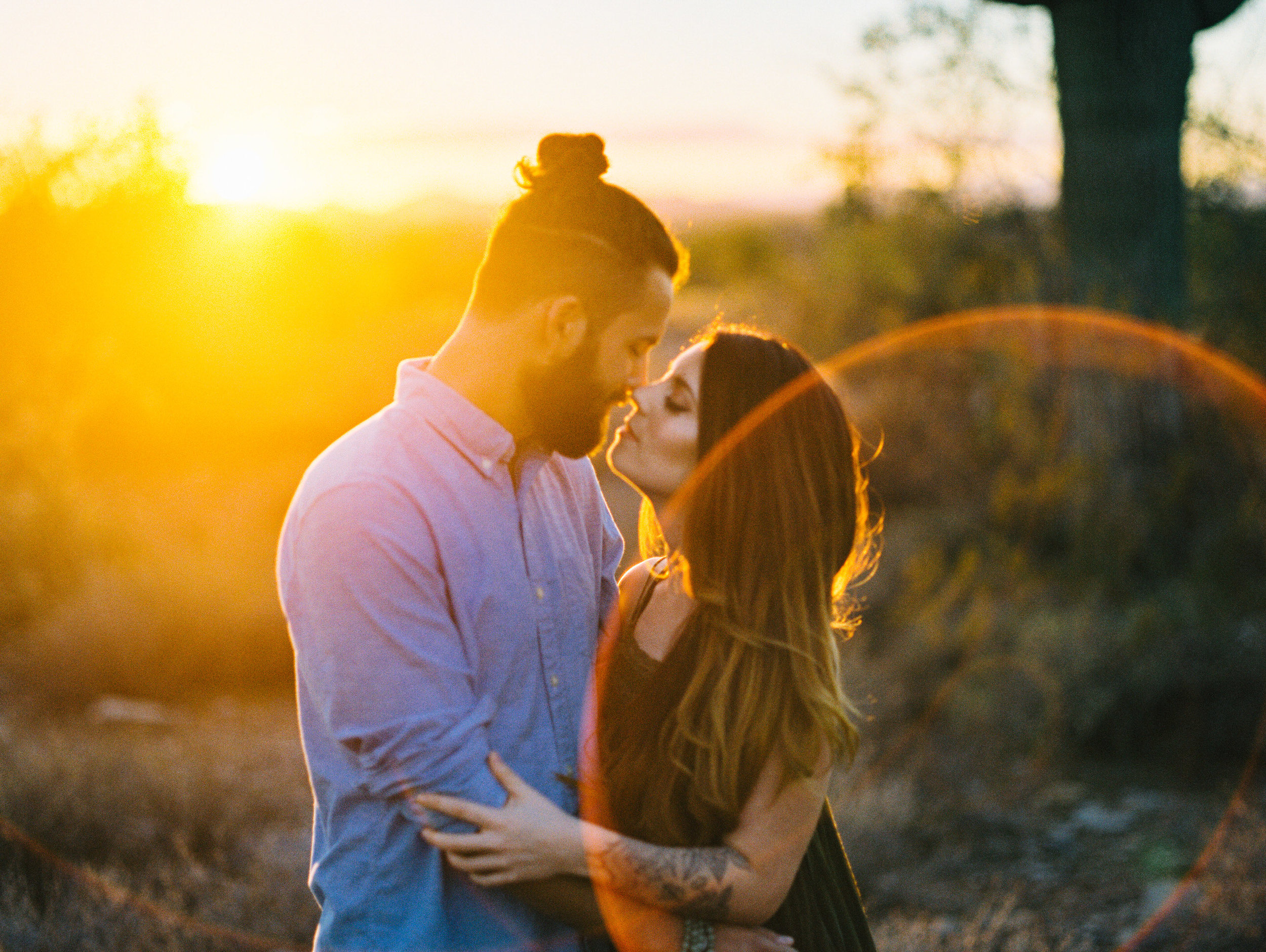 Arizona Desert Sunset Engagement Pics