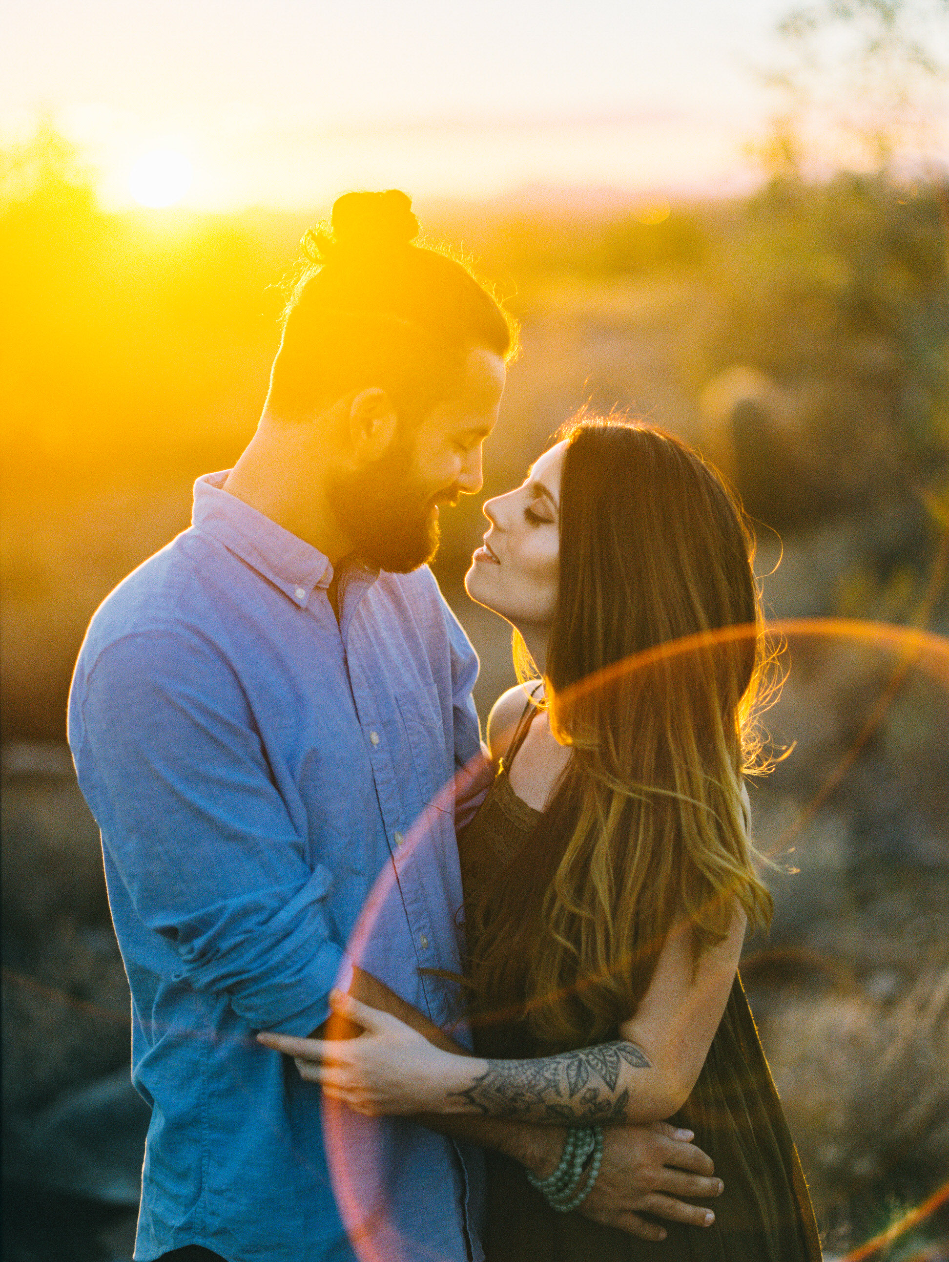 Arizona Desert Sunset Engagement Pics