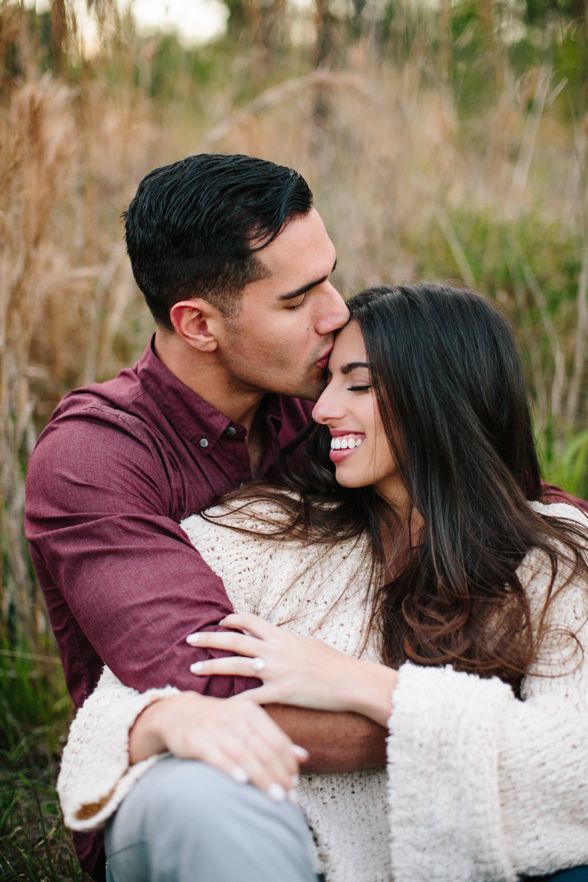 kiss on forehead engagement