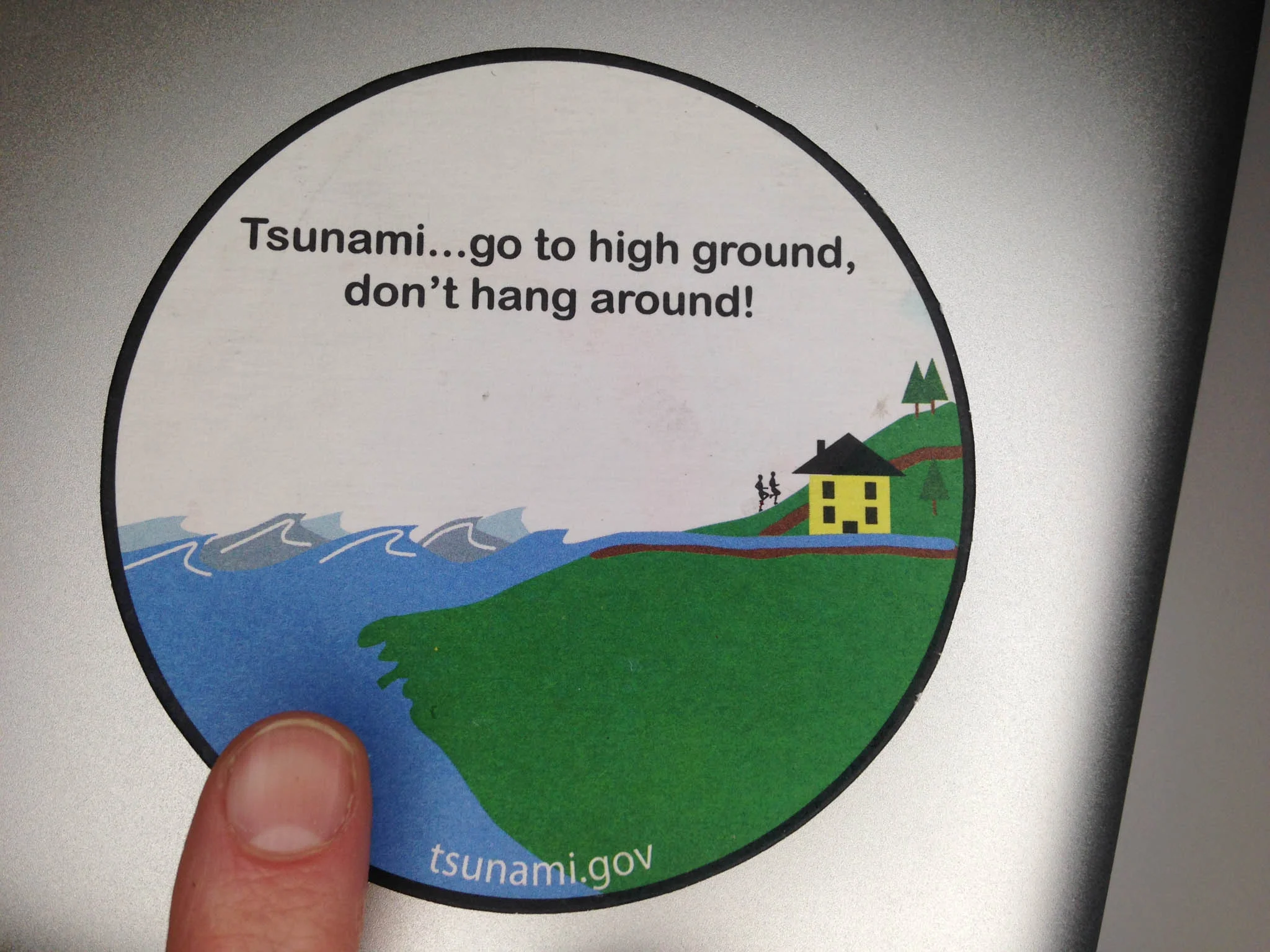 ...and the other side of the coaster. F ound at the National Emergency Management Organization (NEMO) headquarters. 