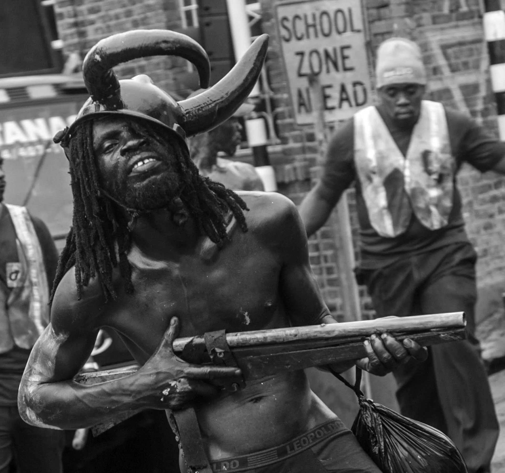 Jab Jab player at J'Ouvert, Grenada - Video Still, Tom Miller