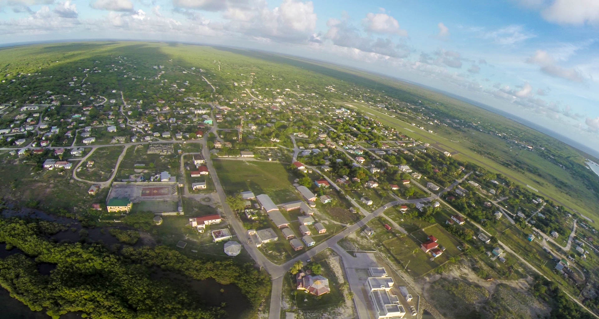 Codrington Lagoon and Town