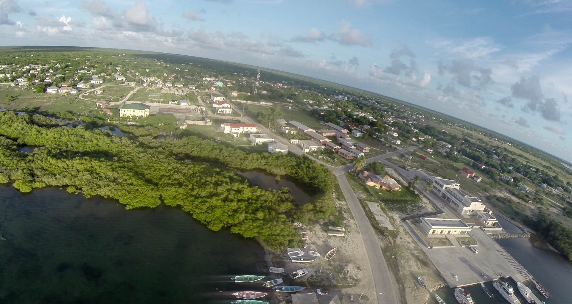 Codrington Lagoon and Town