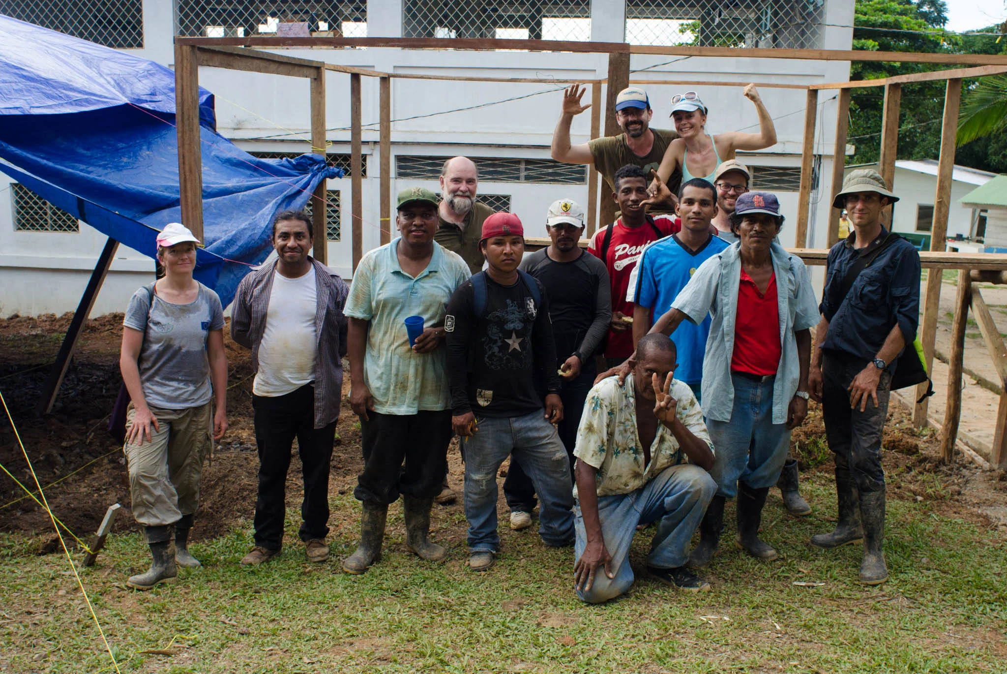 blueEnergy crew after a hard day's work at Verbo - photo, Tom Miller