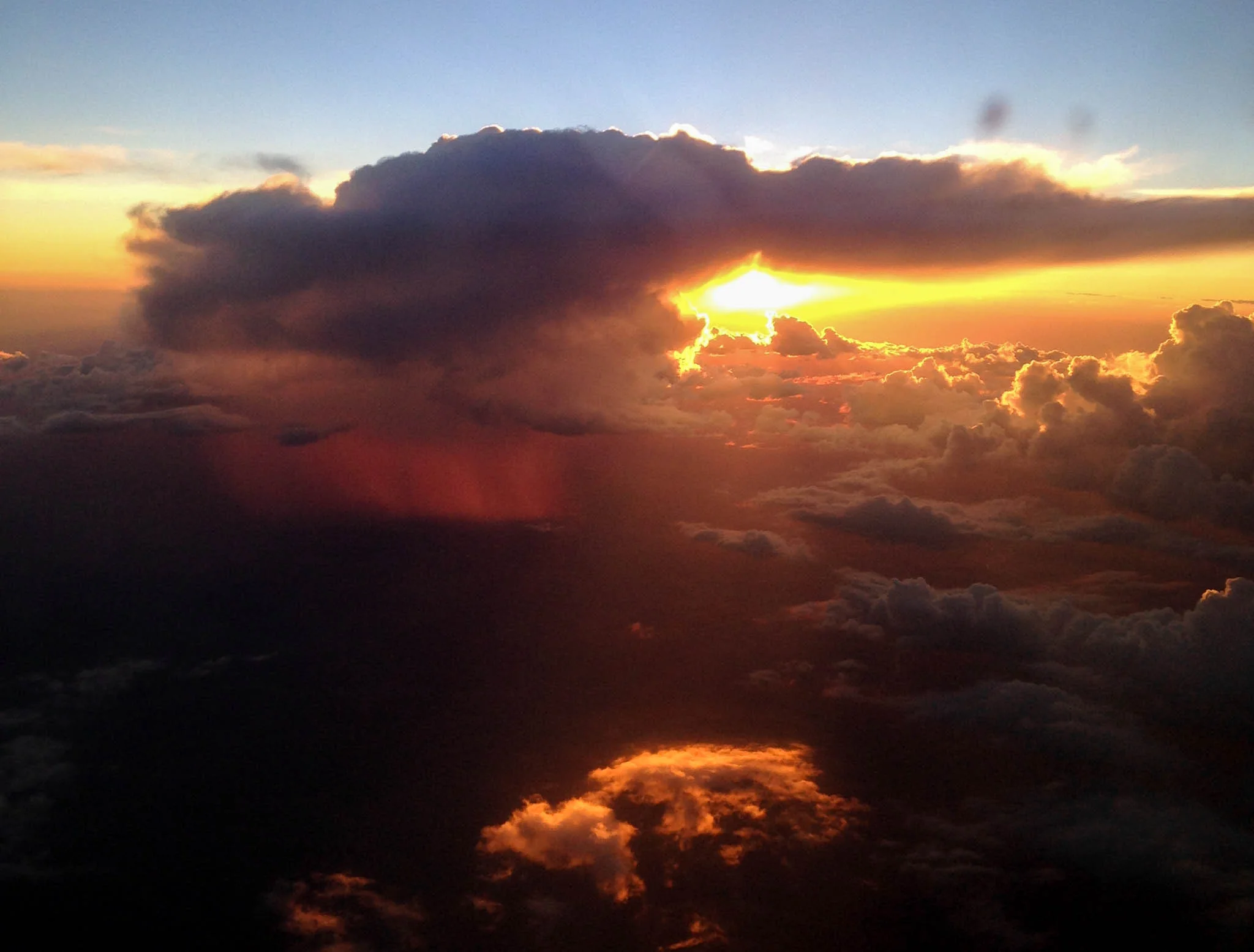 Sunset and rain, Albuquerque, NM