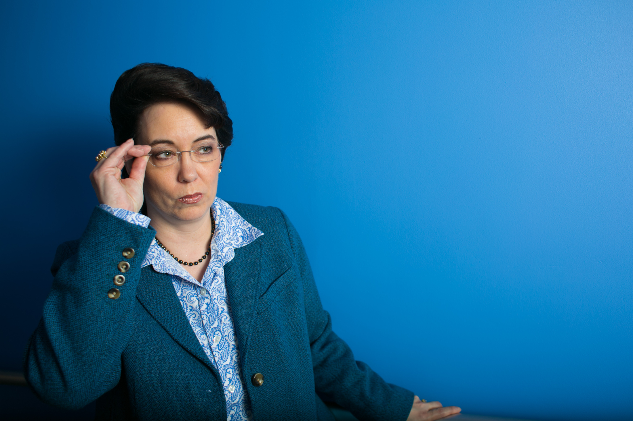  Lorna Koppel, Tufts University Director of Information Security, poses for a photo at her office in Somerville, Massachusetts on April 28, 2015.  