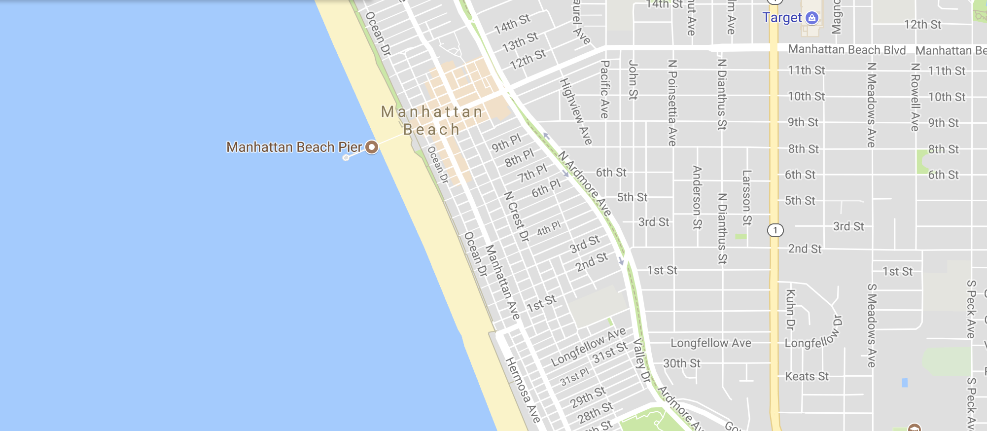 Our headquarters are in Manhattan Beach, CA, on 8th/Manhattan Ave.