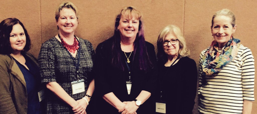 Me with fellow authors Terri Nolan, Kathy Hegarty Krevat, Judith Gonda & G.M. Malliet