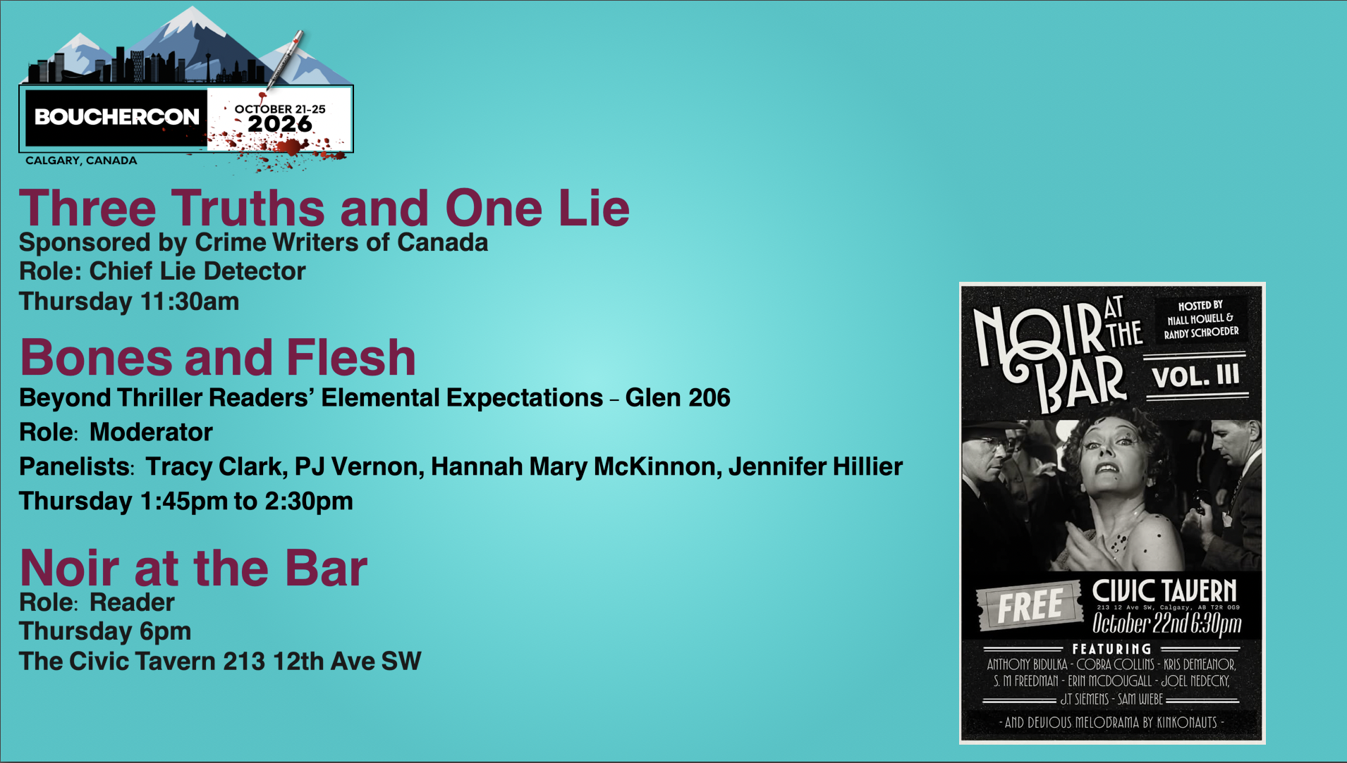 Bouchercon 2026 in Calgary