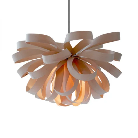 George hand-made pendant made from maple veneers with a repeating pattern giving it a sense of order 7godslighting.com