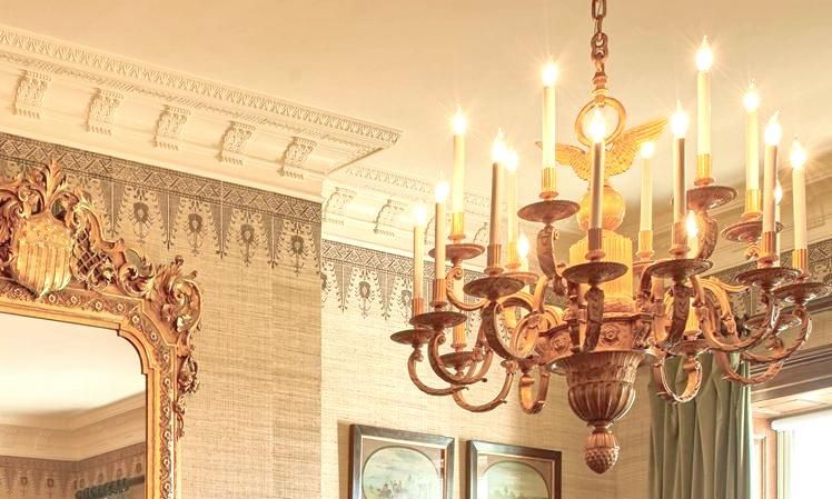 A close-up of the Larsen Abaca custom-stenciled wall covering - beautifully rendered