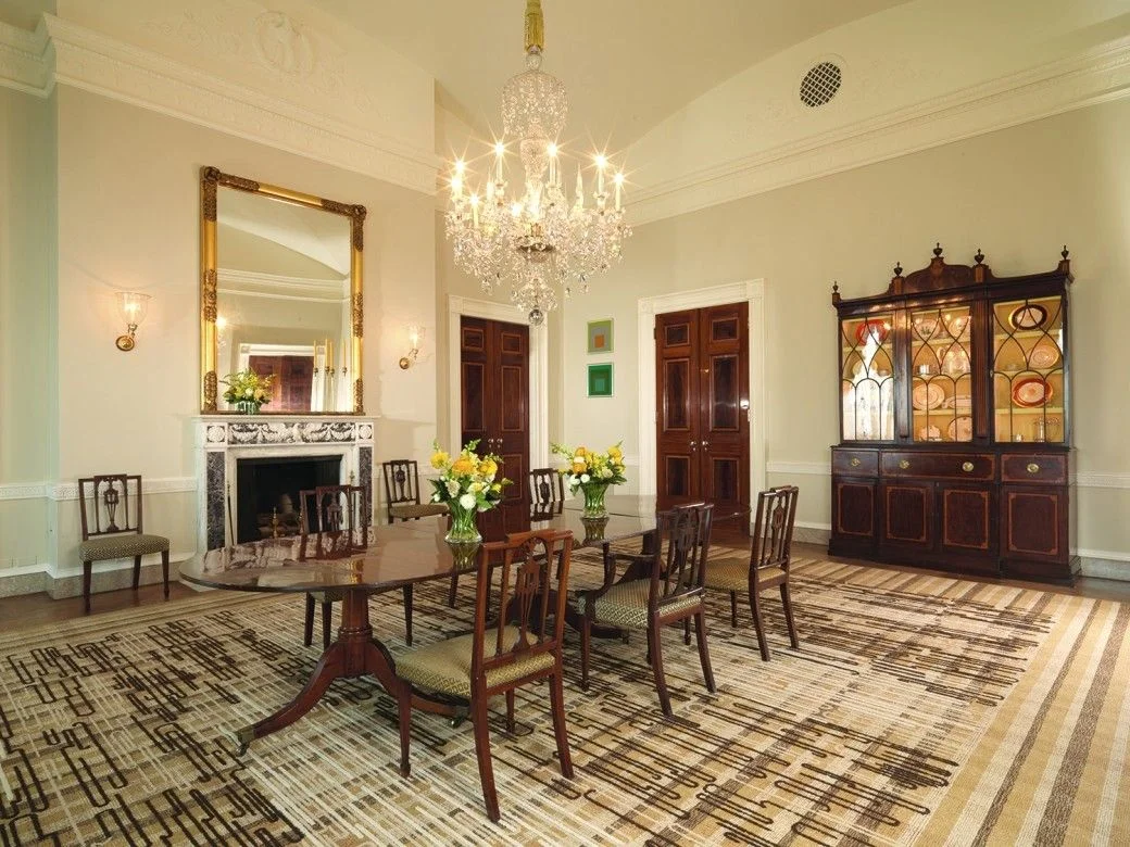 Another view of the State Floor's old dining room - not a fan of this rug
