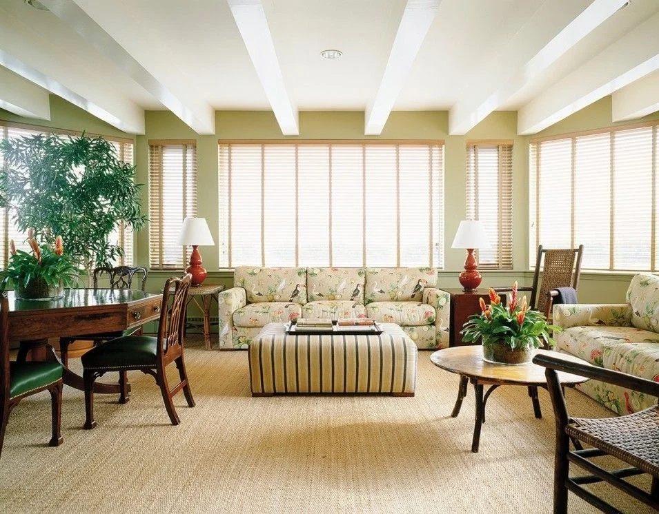 The Solarium or sky parlor of the George W Bush family situated on the third floor at the top of the White House - a pretty room that's timeless