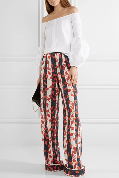 Caroline Constas giselle off the shoulder top - loving the pants too!