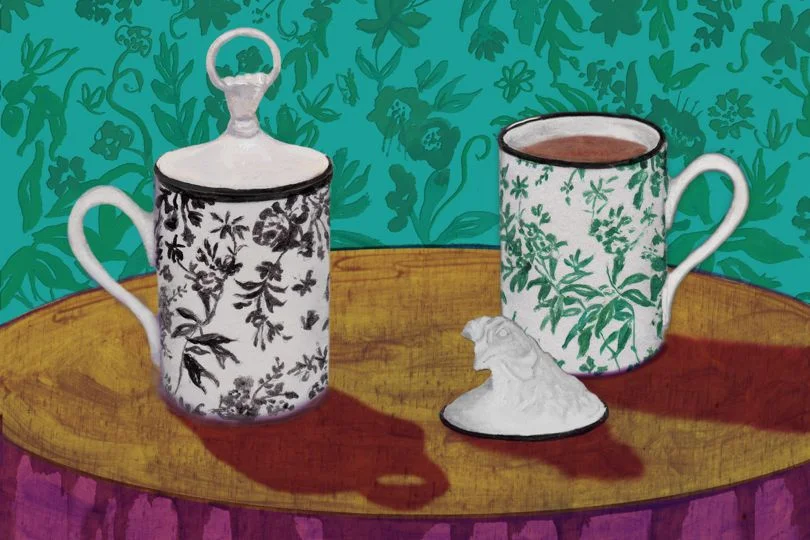 Alessandro Michele's collaboration with Richard Ginori the Florentine porcelain company produced these charming smaller items - so vintagey you might have happened upon them at Portobello market, Brooklyn Flea or your grandmother's curio cabinet