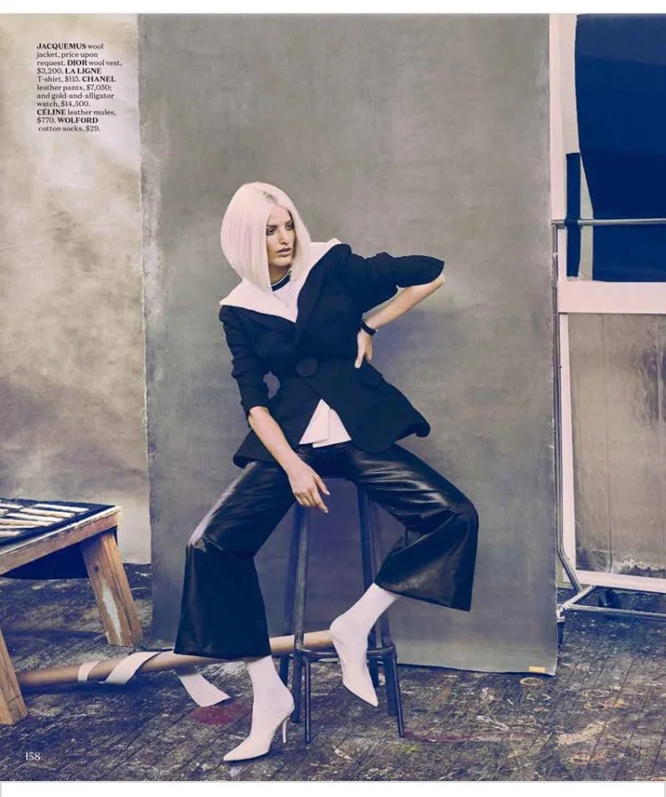 Chanel's lambskin leather wide legged cropped pants - yesss!