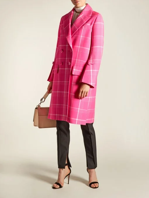 Fendi double breasted check coat - Now this makes me think Spring! More hot pink than pastel - I love the precise tailoring and would be tempted to wear it everyday