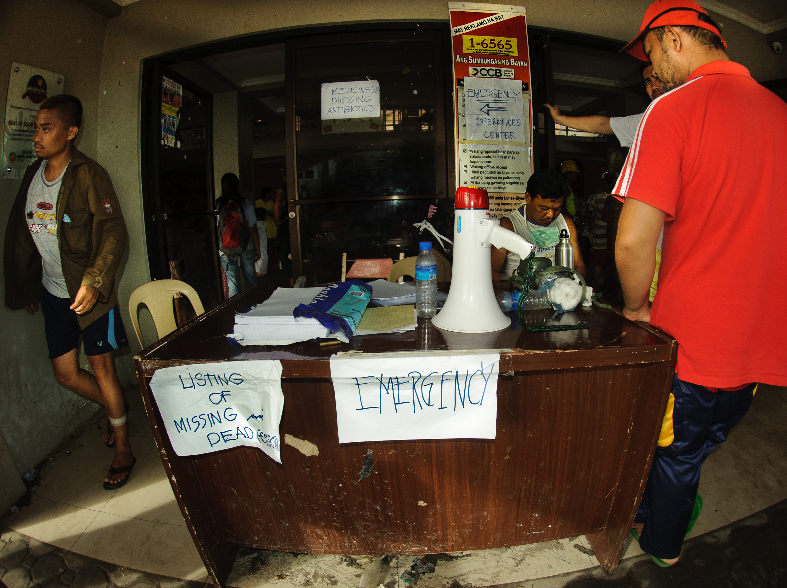 By day 5, the queue of residents seeking information about the missing & dead outnumber those seeking medical care.