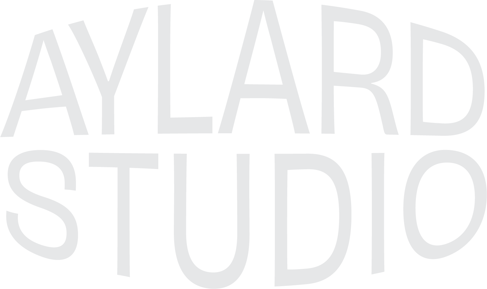 Bold, stylized text reading 'AYLARD STUDIO' on a black background.