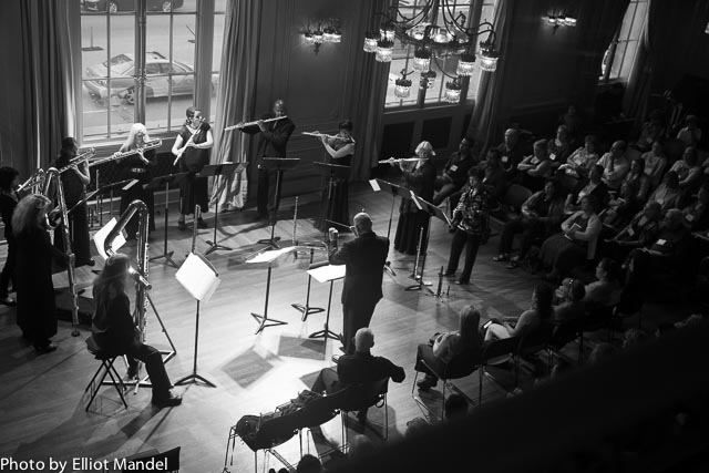  Los Angeles Flute Orchestra in Symphony Center's Grainger Ballroom. 