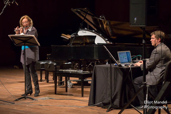  Mary Stolper and Ben Sutherland perform Howard Sandroff's "Chants des Femmes." 
