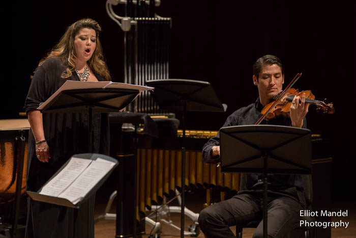  Soprano Michelle Areyzaga and violist Masumi Per Rostad perform Earl Kim's "Now and Then." 