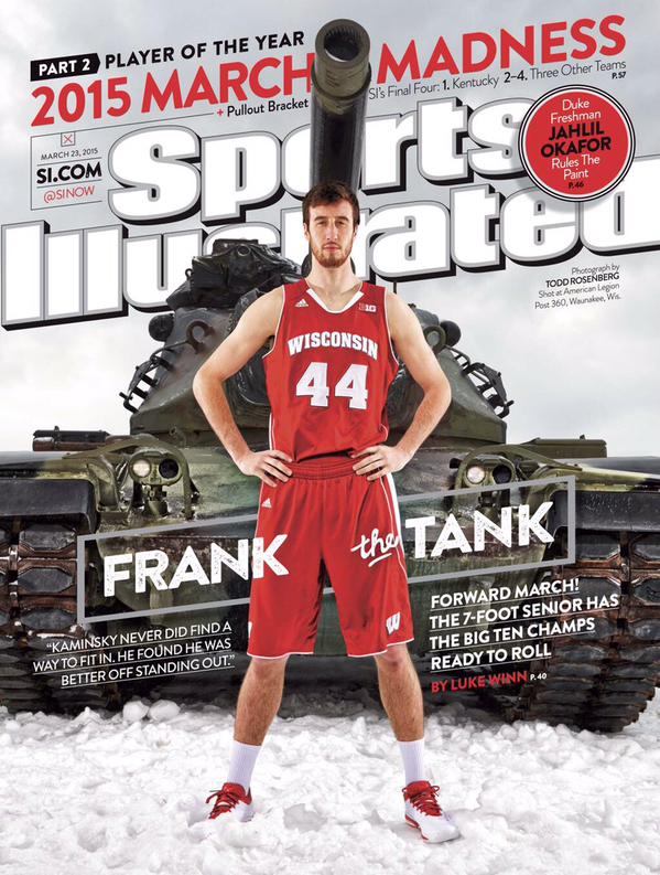  Cover portrait of Frank Kaminsky by Todd Rosenberg. 