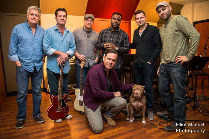  L-R: Producer Rob Mounsey, John McLean, Clark Sommers, Kendrick Scott, Stu Mindeman, engineer Vijay Tellis-Nayak, Kurt Elling at Transient Sound Studios, Chicago.&nbsp; 