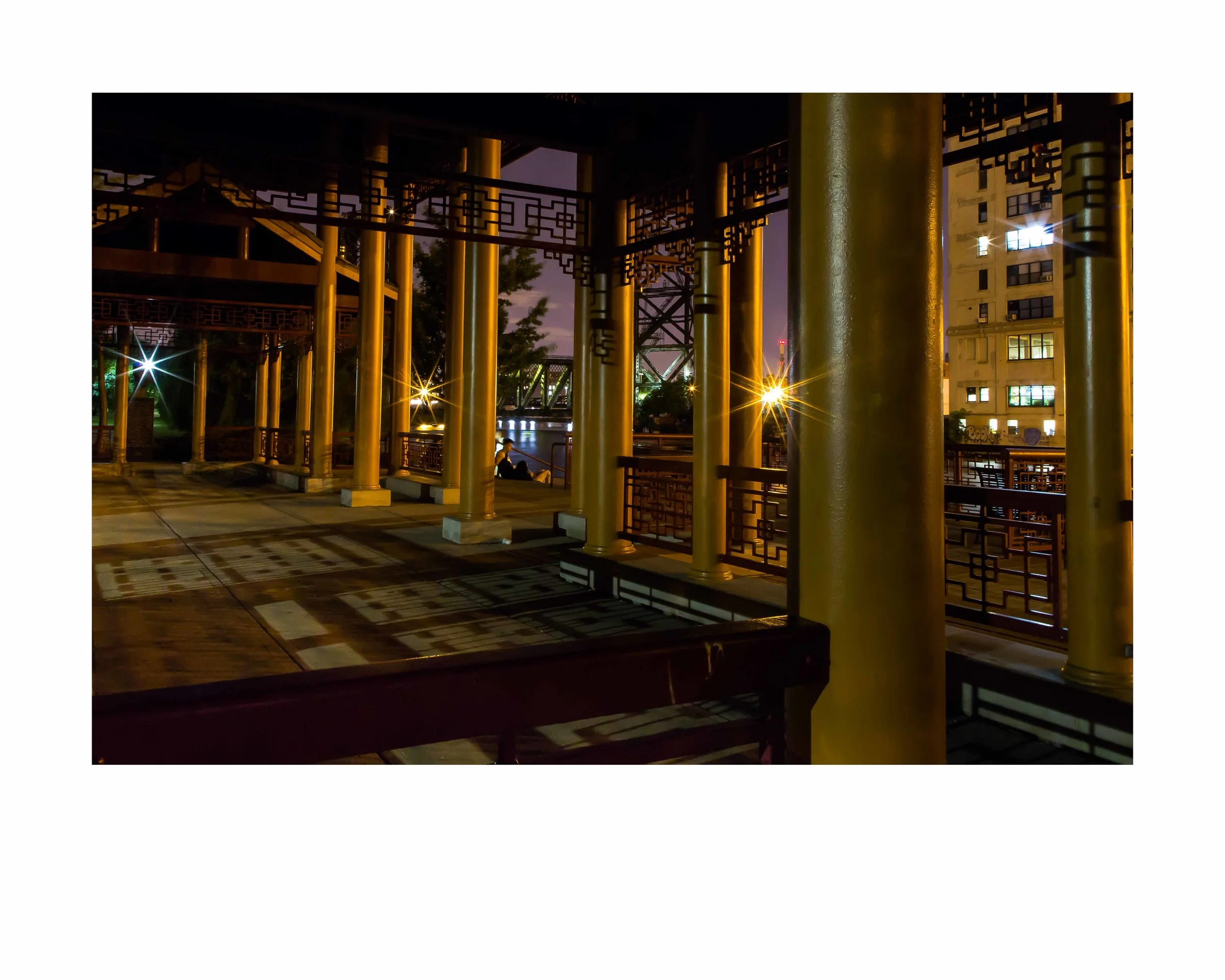 Pagoda Dusk. 16x20 framed. $150