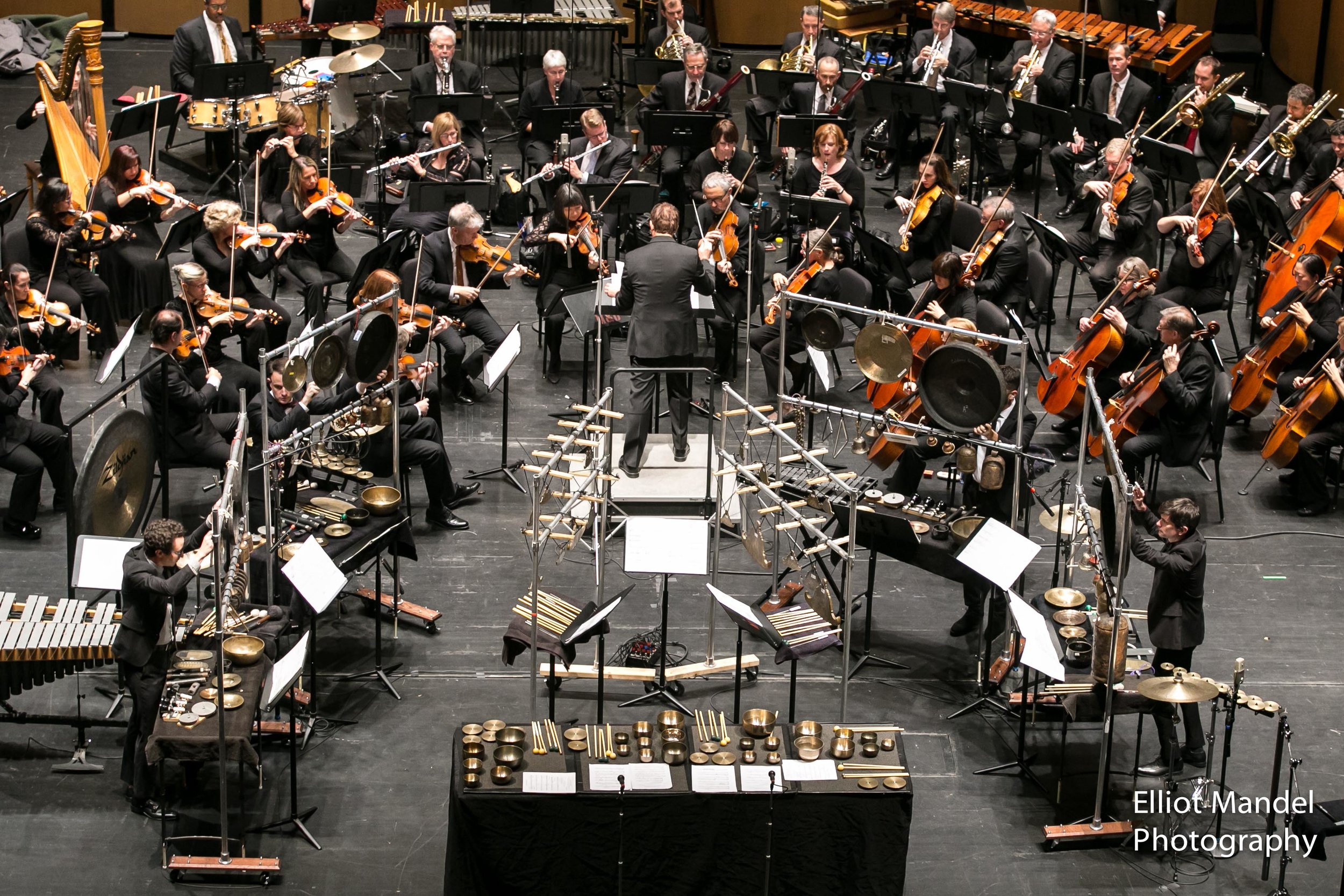 Third Coast Percussion premiering a work by Augusta Read Thomas with the Chicago Philharmonic.