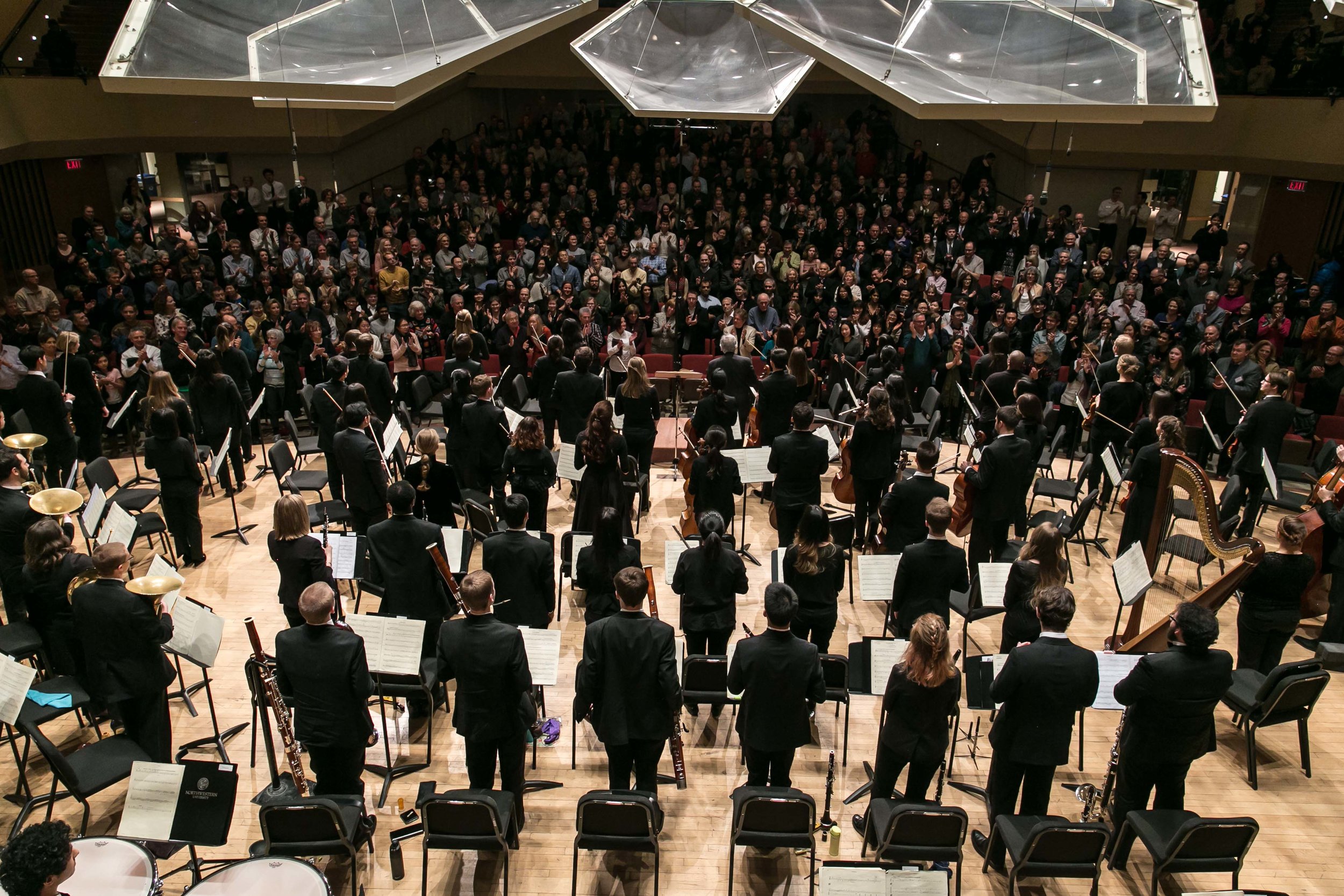  Victor Yampolsky and the Northwestern University Symphony Orchestra after a blistering Mahler 5 (Feb 3, 2018). 