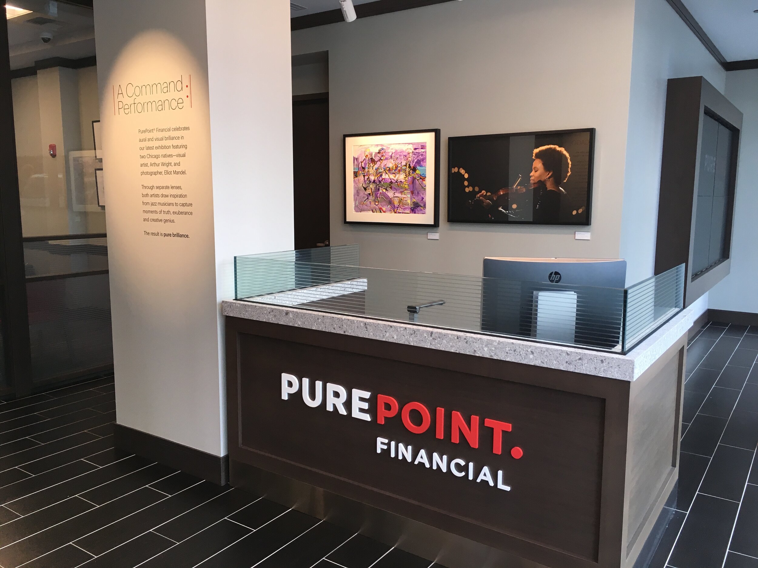  June: My exhibit of jazz photography extends through the summer at PurePoint Financial.  