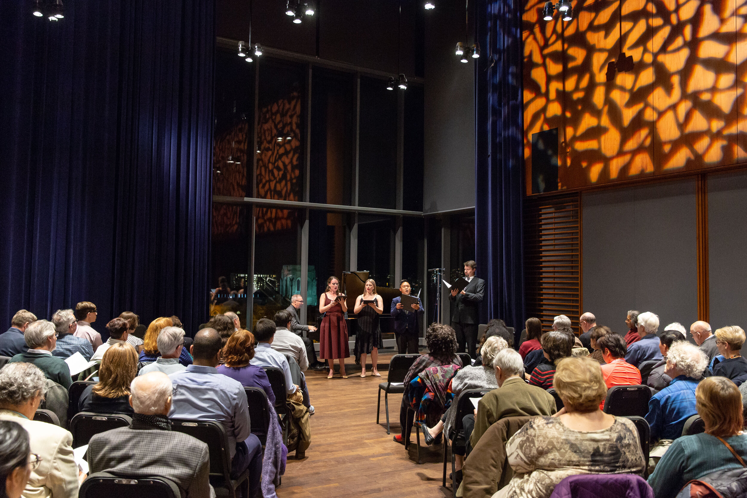  October: Fourth Coast Ensemble sings to a packed room at the Logan Center.  