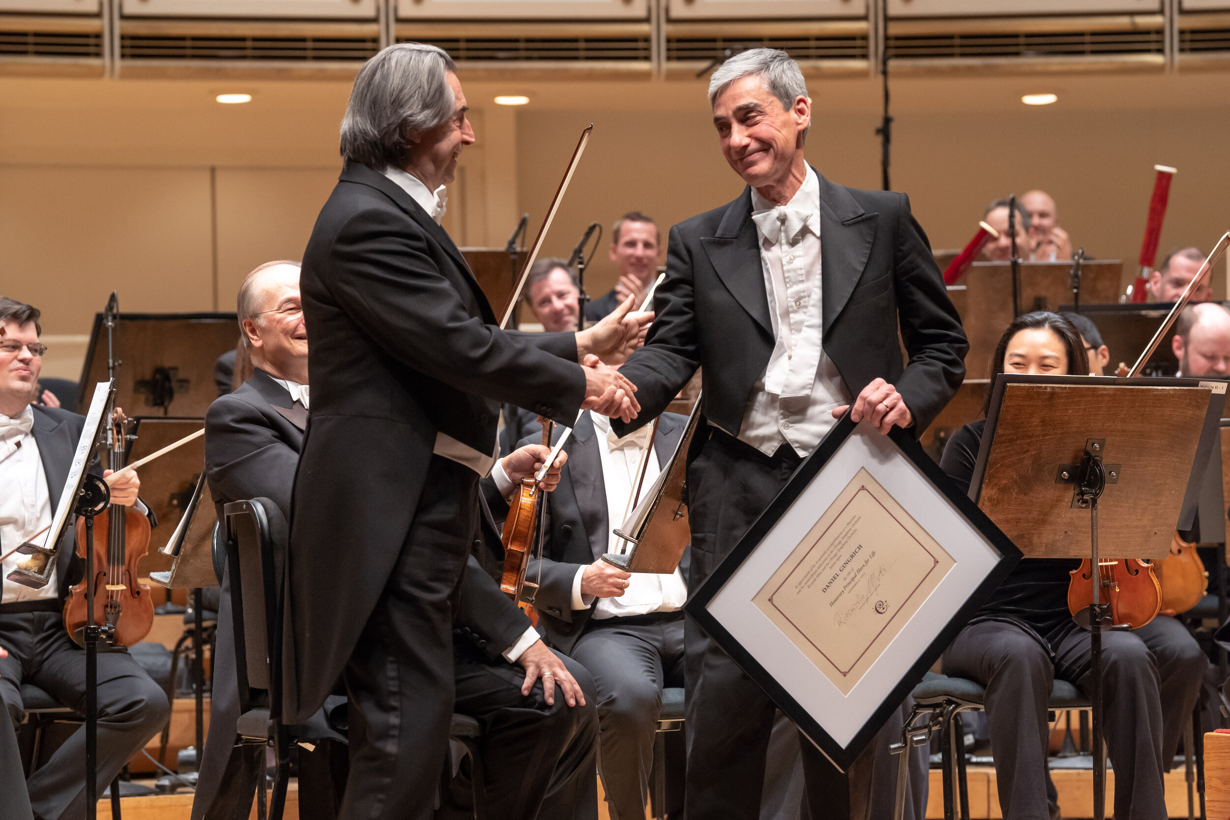  November: I make my debut covering the Chicago Symphony Orchestra as Maestro Riccardo Muti honors Acting Principal Horn Daniel Gingrich.  