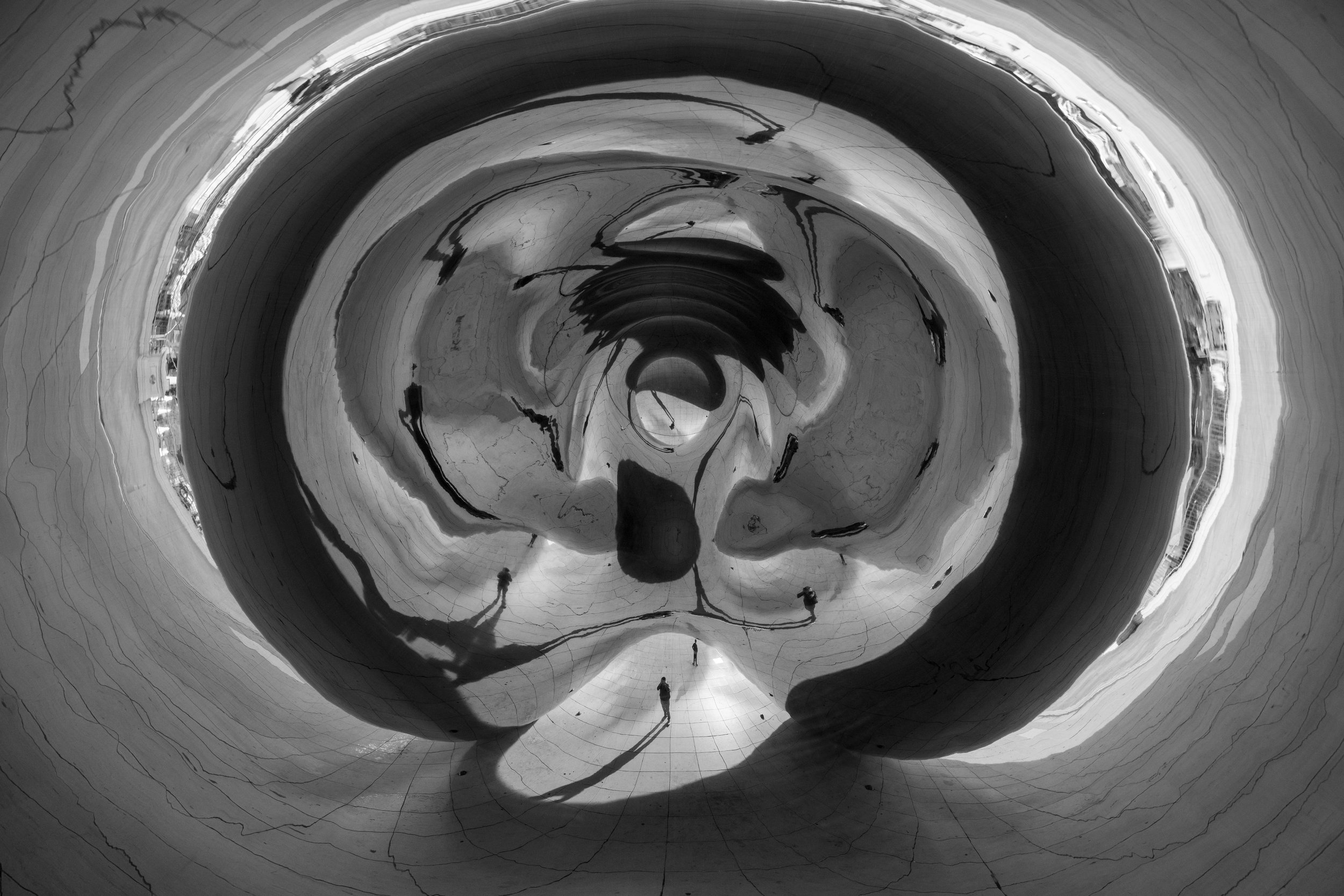  Abstract self portrait in The Bean. 