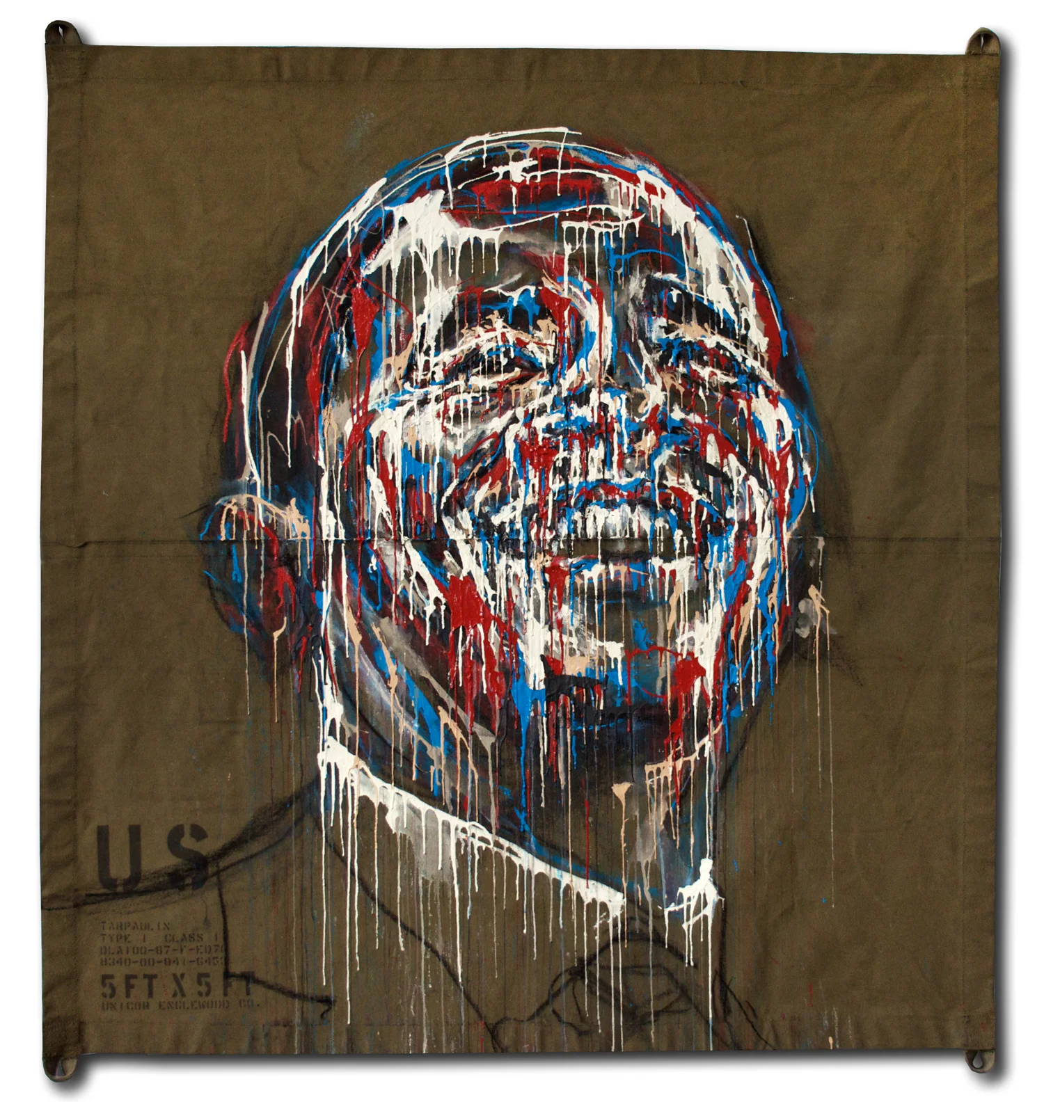 OBAMA | 5FT X 5FT | ACRYLIC ON TARP | SOLD